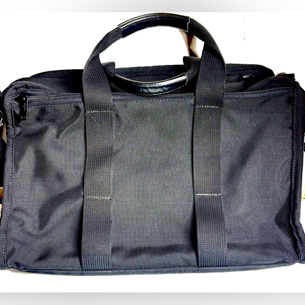 Vintage TUMI Black Ballistic Expandable Nylon/Leather Laptop/Briefcase Bag - Picture 11 of 12